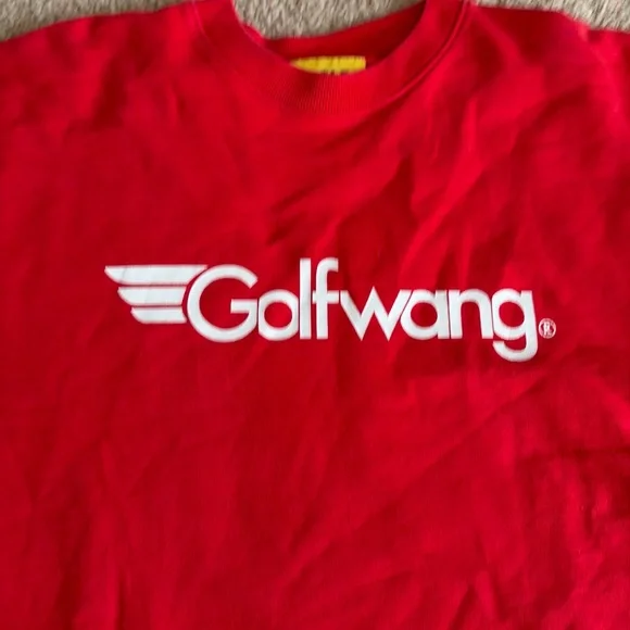 Golf Wang Bold logo streetwear Tyler the creator Red Crewneck Sweater size large
